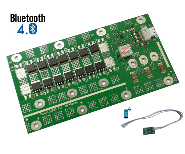 BMS with SMBus v1.1/Bluetooth Communication for 3~4S Li-ion/LiFePO4 Battery Pack PCM-L04S90-E12