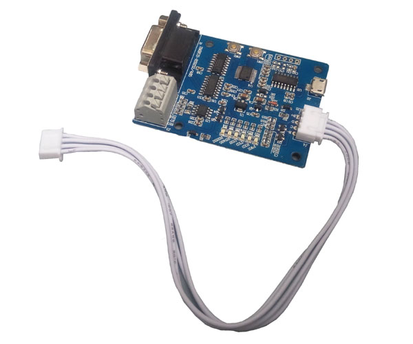 SMBus/I2C/HDQ to RS232/RS485 converter