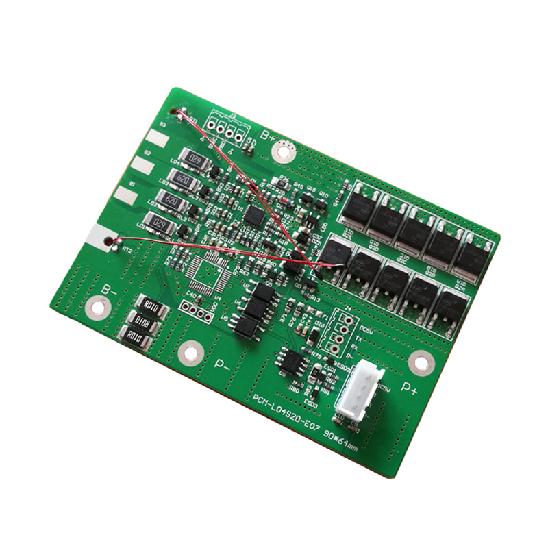 BMS with RS232/RS485/SMBus/Bluetooth Communication for 3~4S Li-ion/LiFePO4 Battery Pack PCM-L04S20-E07