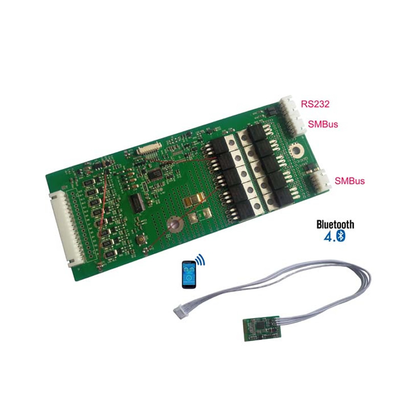 BMS with RS232/SMBus/Bluetooth Communication for 9~15S Li-ion/LiFePO4 Battery Pack PCM-L15S30-D45