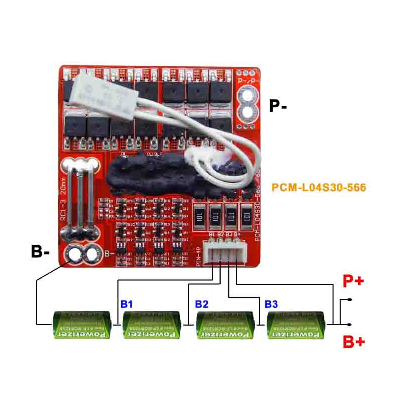 Protection Circuit Module for 3~4S Li-ion/LiFePO4 Battery Pack
